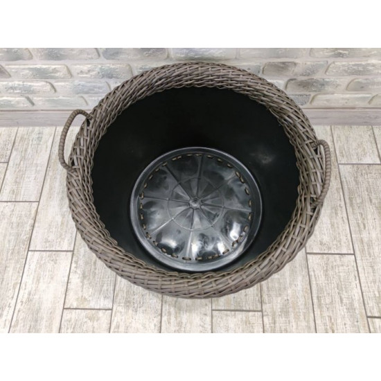 Woodcutter, wicker basket with strong handmade artificial rattan handles 65 l Woodcutter, wicker basket with strong handmade artificial rattan handles 65 l