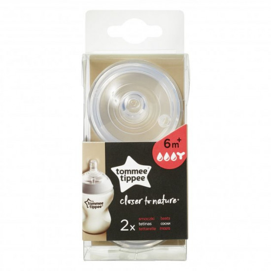 Соска силіконова Tommee Tippee для густої їжі (2 шт) Соска силіконова Tommee Tippee для густої їжі (2 шт)