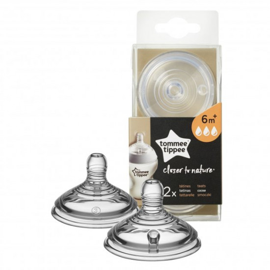 Соска силіконова Tommee Tippee Швидкий потік (2 шт) Соска силіконова Tommee Tippee Швидкий потік (2 шт)