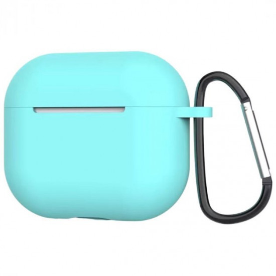 Силіконовий чохол Nik з карабіном для Apple AirPods 3 2021 бірюзовий Силіконовий чохол Nik з карабіном для Apple AirPods 3 2021 бірюзовий