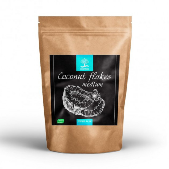 Кокосова стружка Ecoprod Медіум 65% 1 кг Кокосова стружка Ecoprod Медіум 65% 1 кг