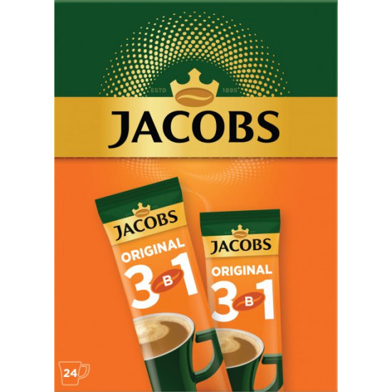 Кавовий напій Jacobs 3 in 1 Original 24 x 12 г (4820206290465) Кавовий напій Jacobs 3 in 1 Original 24 x 12 г (4820206290465)