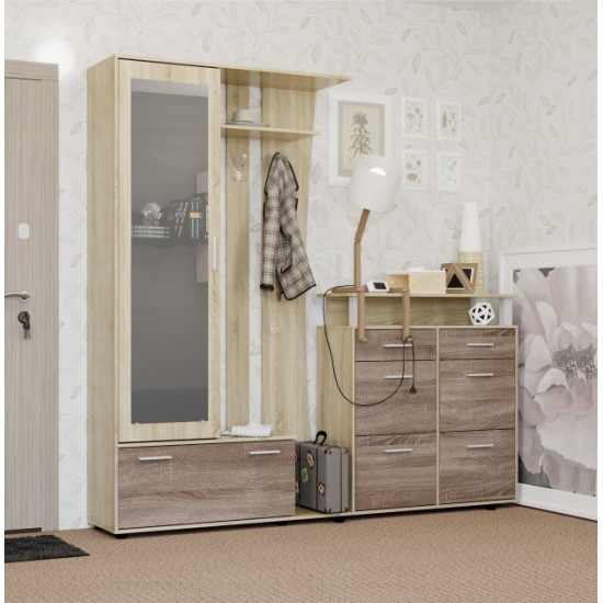 Hallway Everest set Aveo 2 and Shoe cabinet TO 3 Combi Sonoma Truffle Hallway Everest set Aveo 2 and Shoe cabinet TO 3 Combi Sonoma Truffle