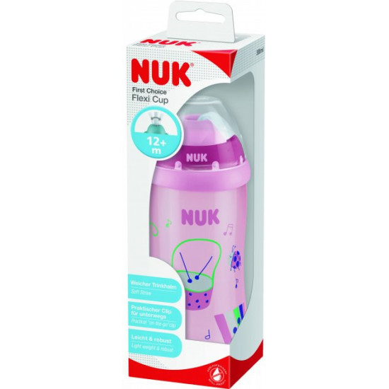 Поильник NUK First Choice Flexi Cup 300 мл Червоний (4008600400455) Поильник NUK First Choice Flexi Cup 300 мл Червоний (4008600400455)