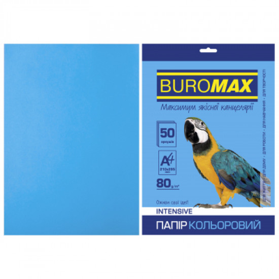 Бумага Buromax А4, 80g, INTENSIVE blue, 50sh (BM.2721350-30) Бумага Buromax А4, 80g, INTENSIVE blue, 50sh (BM.2721350-30)
