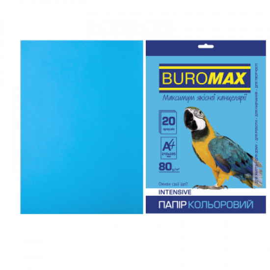 Бумага Buromax А4, 80g, INTENSIVE blue, 20sh (BM.2721320-30) Бумага Buromax А4, 80g, INTENSIVE blue, 20sh (BM.2721320-30)