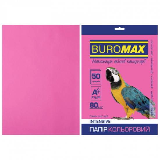 Бумага Buromax А4, 80g, INTENSIVE crimson, 50sh (BM.2721350-29) Бумага Buromax А4, 80g, INTENSIVE crimson, 50sh (BM.2721350-29)