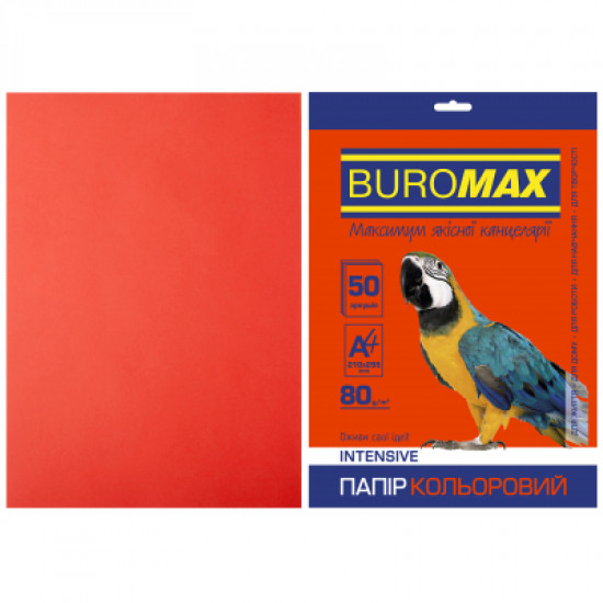 Бумага Buromax А4, 80g, INTENSIVE red, 50sh (BM.2721350-05) Бумага Buromax А4, 80g, INTENSIVE red, 50sh (BM.2721350-05)