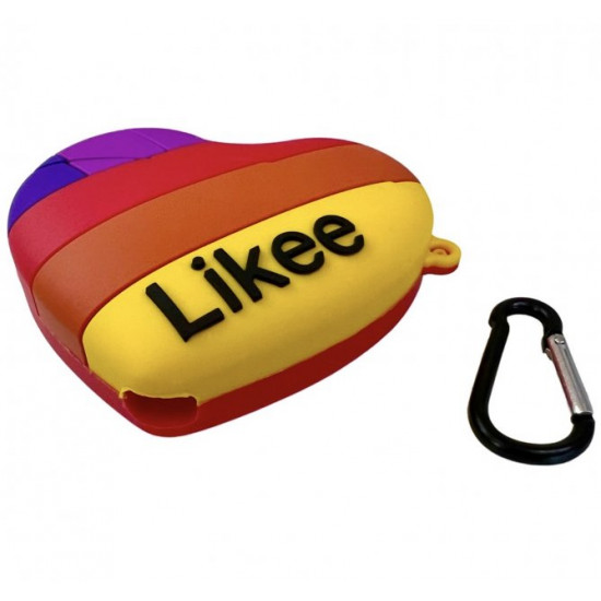 Гумовий чохол Funny з карабіном для Apple Airpods Likee Гумовий чохол Funny з карабіном для Apple Airpods Likee