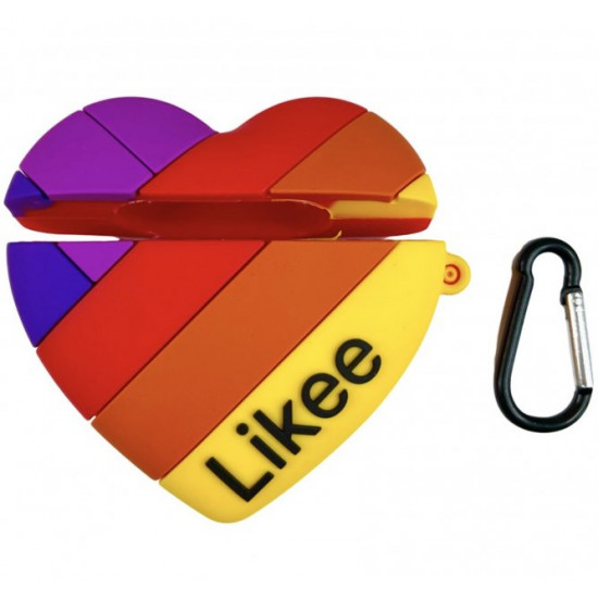 Гумовий чохол Funny з карабіном для Apple Airpods Likee Гумовий чохол Funny з карабіном для Apple Airpods Likee