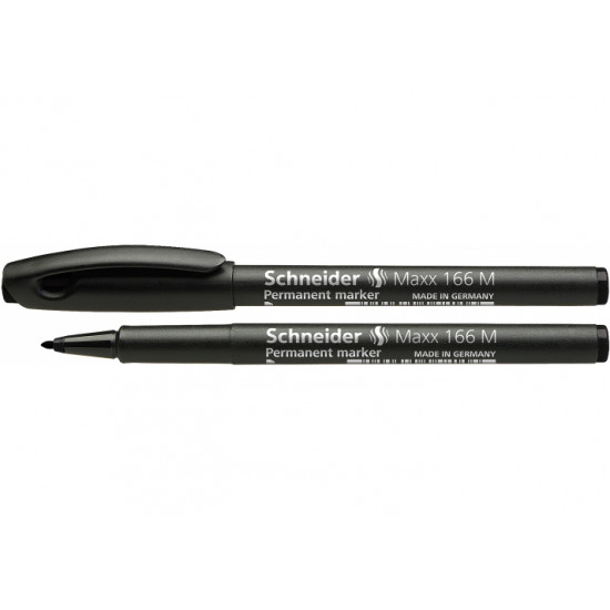 Permanent marker (alcohol) SCHNEIDER MAXX 166 1.0 mm, black SCHNEIDER (S116601)