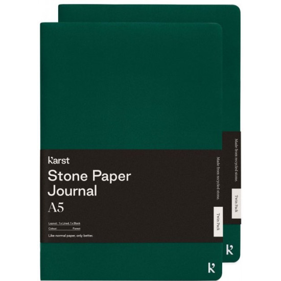 Notebook set Karst Journal A5 104 pages Line + Unlined Forest green (754169024963) Notebook set Karst Journal A5 104 pages Line + Unlined Forest green (754169024963)