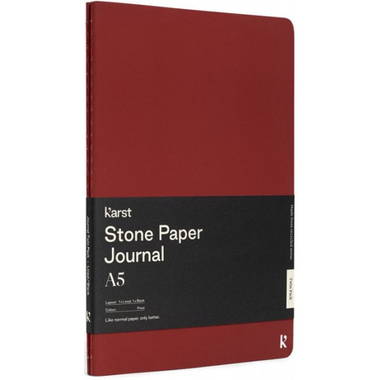 Notebook set Karst Journal A5 104 pages Line + Unlined Pinot Bordeaux (754169024994) Notebook set Karst Journal A5 104 pages Line + Unlined Pinot Bordeaux (754169024994)