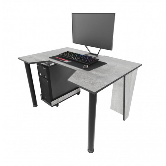 Геймерский игровой стол ZEUS™ GAMER-1 бетон/черный Геймерский игровой стол ZEUS™ GAMER-1 бетон/черный