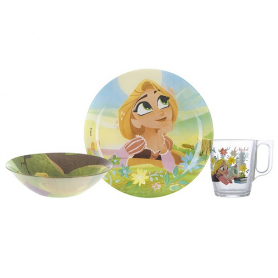 Столовый сервиз Luminarc Disney Princess Royal 3 пр P9260 Столовый сервиз Luminarc Disney Princess Royal 3 пр P9260