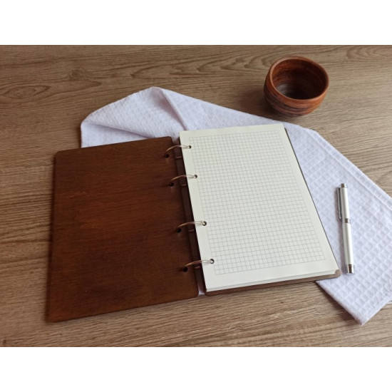 Book for recording culinary recipes with engraving Food color rosewood Book for recording culinary recipes with engraving Food color rosewood