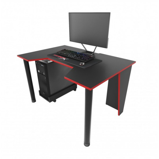 Геймерский игровой стол ZEUS™ GAMER-1 черный/красная кромка Геймерский игровой стол ZEUS™ GAMER-1 черный/красная кромка