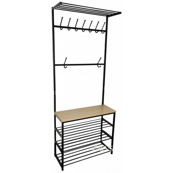 Прихожая металлическая CHC2 J4 LOFT Метакам 100х30х192 см Черный Матовый Прихожая металлическая CHC2 J4 LOFT Метакам 100х30х192 см Черный Матовый