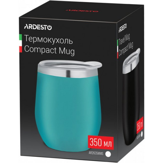 Термочашка Ardesto Compact Mug 350 мл Голубая (AR2635MMS) Термочашка Ardesto Compact Mug 350 мл Голубая (AR2635MMS)