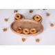 Children's plate Frog, dishes for children made of wood, eco-friendly dishes MDA 150x200x20 mm (MDK-17) Children's plate Frog, dishes for children made of wood, eco-friendly dishes MDA 150x200x20 mm (MDK-17)