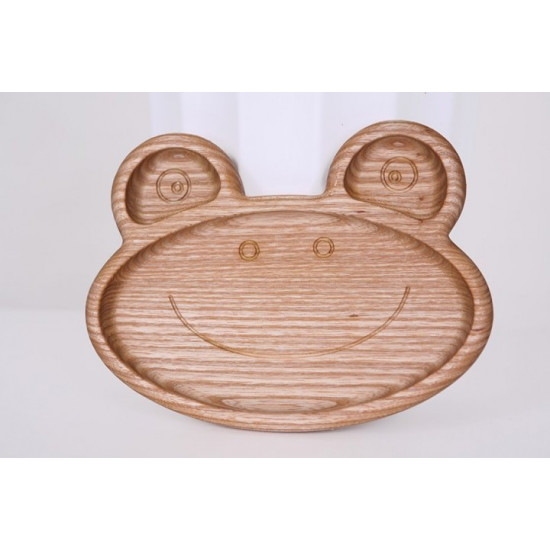 Children's plate Frog, dishes for children made of wood, eco-friendly dishes MDA 150x200x20 mm (MDK-17) Children's plate Frog, dishes for children made of wood, eco-friendly dishes MDA 150x200x20 mm (MDK-17)