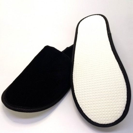 Velor slippers for home or hotel (20 pairs) 29 cm Luxyart Black (2000001118016) Velor slippers for home or hotel (20 pairs) 29 cm Luxyart Black (2000001118016)