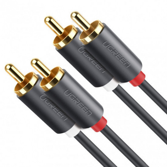 Мультимедійний кабель UGREEN 2RCA to 2RCA Audio Cable 2 м Black (AV104) Мультимедійний кабель UGREEN 2RCA to 2RCA Audio Cable 2 м Black (AV104)