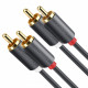 Мультимедійний кабель UGREEN 2RCA to 2RCA Audio Cable 2 м Black (AV104) Мультимедійний кабель UGREEN 2RCA to 2RCA Audio Cable 2 м Black (AV104)