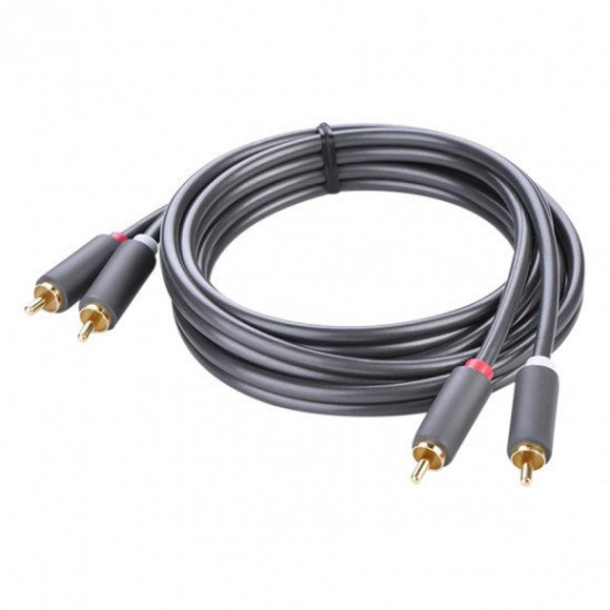 Мультимедійний кабель UGREEN 2RCA to 2RCA Audio Cable 2 м Black (AV104) Мультимедійний кабель UGREEN 2RCA to 2RCA Audio Cable 2 м Black (AV104)