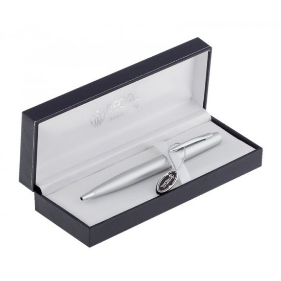 Ballpoint pen Regal blue metal, in a case 1mm automatic L chrome (R80107.LB)