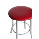 Kitchen stool Teddy alum leatherette burgundy Kitchen stool Teddy alum leatherette burgundy