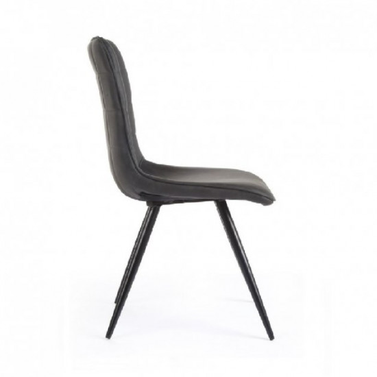 Chair M-26 /900*460*585 artificial leather + painted metal Charcoal antique Wind Furniture Chair M-26 /900*460*585 artificial leather + painted metal Charcoal antique Wind Furniture