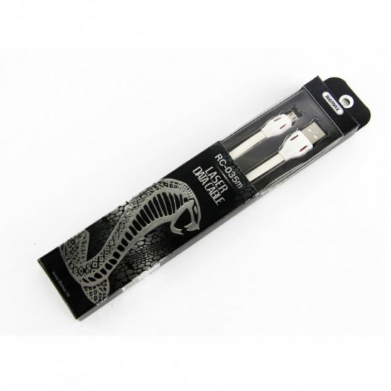 Cable Remax Laser MicroUSB 1m White (RC-035m) Cable Remax Laser MicroUSB 1m White (RC-035m)