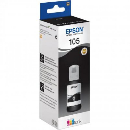 Контейнер із чорнилом EPSON 105 black pigmented (C13T00Q140). 43837 Контейнер із чорнилом EPSON 105 black pigmented (C13T00Q140). 43837