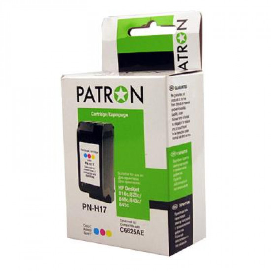 Картридж Patron HP №17 COLOUR /C6625AE (PN-H17). 56501 Картридж Patron HP №17 COLOUR /C6625AE (PN-H17). 56501