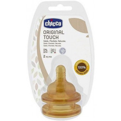 Латексная соска Chicco Original Touch медленный поток 0м+ 2 шт (27810.00)