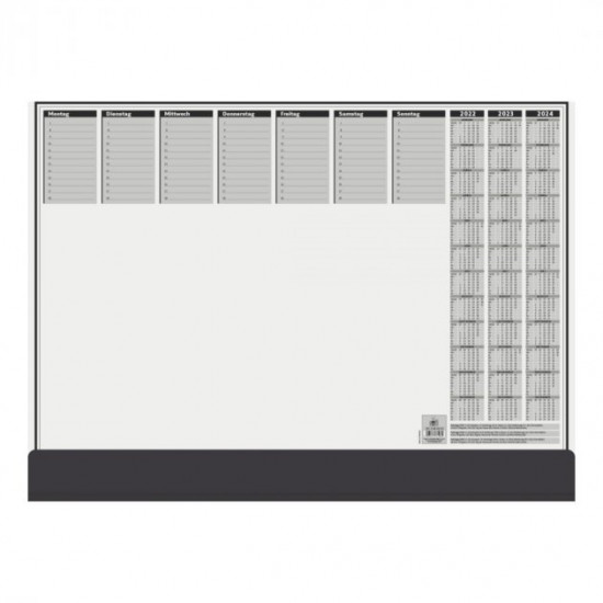 Brunnen table planning 56.5 x 42 cm, black with valve