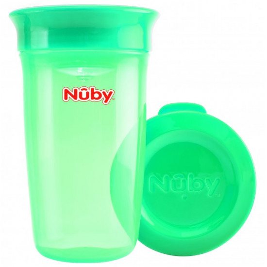 Cup 360 sippy cup Nuby transparent with green lid 300 ml (NV0414003grn) Cup 360 sippy cup Nuby transparent with green lid 300 ml (NV0414003grn)