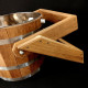 Bucket-waterfall with stainless insert 25 l (oak + impregnation, with set) Bucket-waterfall with stainless insert 25 l (oak + impregnation, with set)