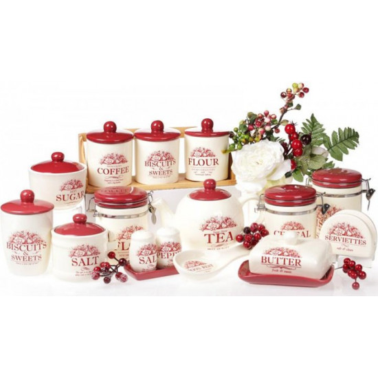 Set of specialties English Rosehip salt and pepper on a ceramic stand (BD-DM023-W) Set of specialties English Rosehip salt and pepper on a ceramic stand (BD-DM023-W)