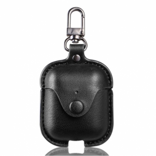 Шкіряний чохол Primo Hook для навушників Apple AirPods / AirPods 2019 - Black Primo чорний Шкіряний чохол Primo Hook для навушників Apple AirPods / AirPods 2019 - Black Primo чорний