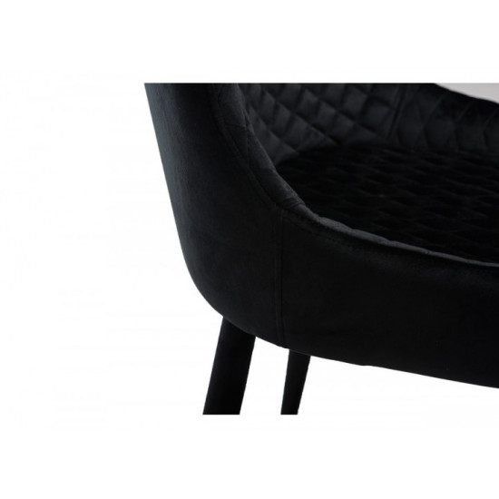 Chair with corduroy upholstery Vetro Mebel M-20 for kitchen, cafe, bar Black Chair with corduroy upholstery Vetro Mebel M-20 for kitchen, cafe, bar Black