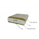 Crib mattress (linen fabric), size 70x140x5 cm, gray Crib mattress (linen fabric), size 70x140x5 cm, gray