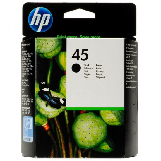Картридж HP No.45 DJ9xx/11xx/1220/1280/P1000 black (51645AE) Картридж HP No.45 DJ9xx/11xx/1220/1280/P1000 black (51645AE)