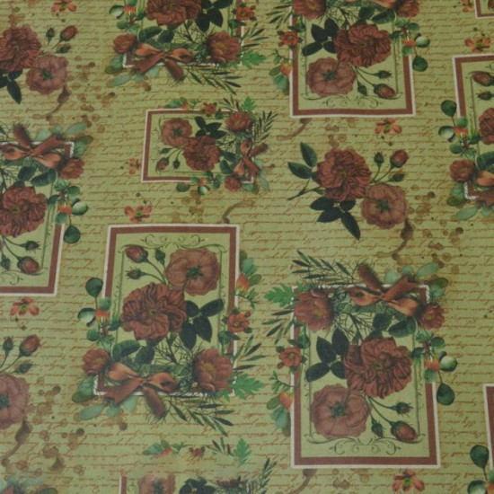 Kraft packaging paper Roses, Beige, 70x100 cm, 1 sheet (UPK-035602) Polimex Kraft packaging paper Roses, Beige, 70x100 cm, 1 sheet (UPK-035602) Polimex