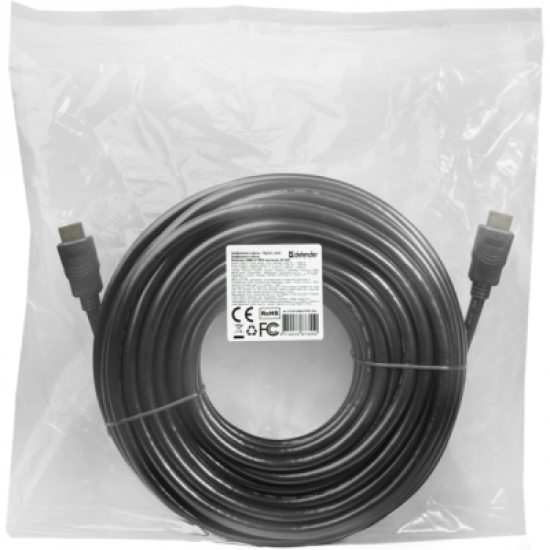 Кабель мультимедийный HDMI to HDMI 20.0m Defender (87355) Кабель мультимедийный HDMI to HDMI 20.0m Defender (87355)