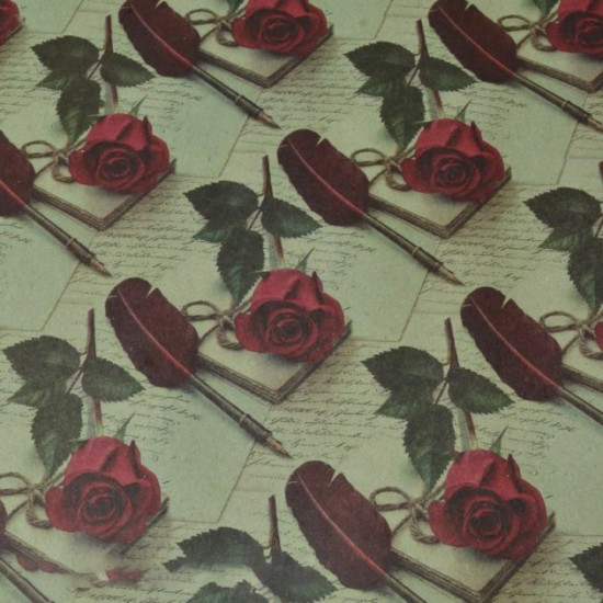Kraft packaging paper Roses, Beige, 70x100 cm, 1 sheet (UPK-035600) Polimex Kraft packaging paper Roses, Beige, 70x100 cm, 1 sheet (UPK-035600) Polimex