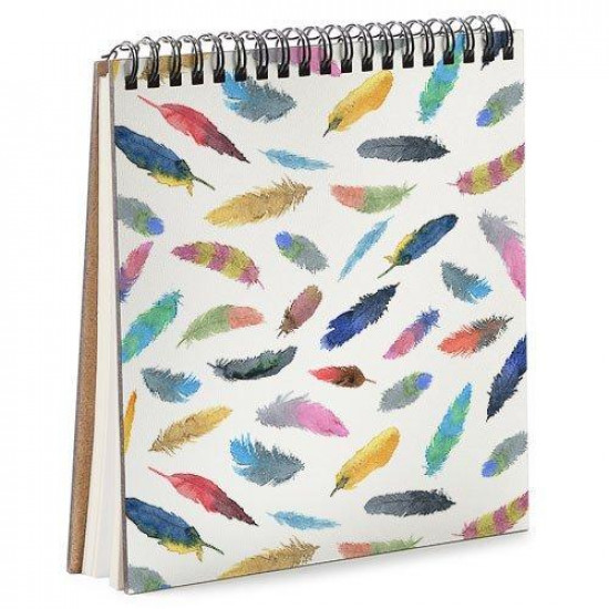 Notebook Sketchbook Bright feathers square 16.7x18 cm (BDK_17A050) Notebook Sketchbook Bright feathers square 16.7x18 cm (BDK_17A050)
