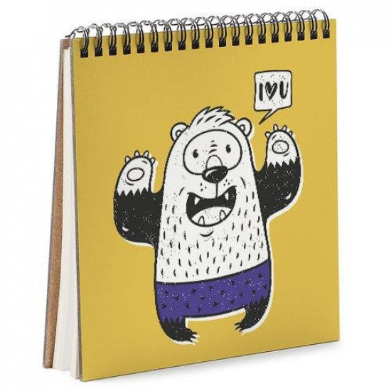 Notebook Sketchbook Bear square 16.7x18 cm (BDK_18L020) Notebook Sketchbook Bear square 16.7x18 cm (BDK_18L020)