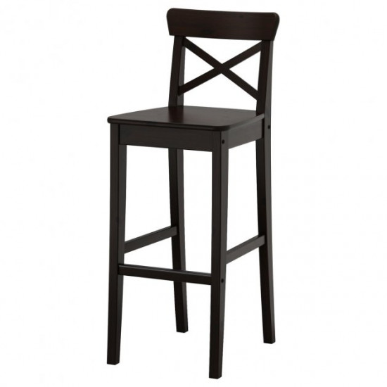 Барний стілець INGOLF IKEA 902.485.15 чорний/коричневий 74 Барний стілець INGOLF IKEA 902.485.15 чорний/коричневий 74